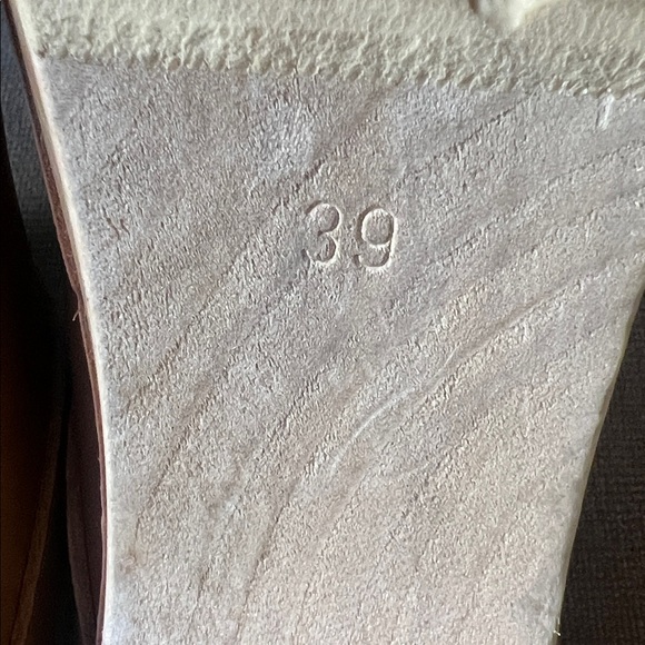 No. 6 old school high heel clog in tan sz. 39 - Picture 6 of 7